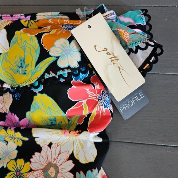 Profile by Gottex Women's Rising Sun One Shoulder One-Piece Swimsuit Size 14 - Picture 6 of 10